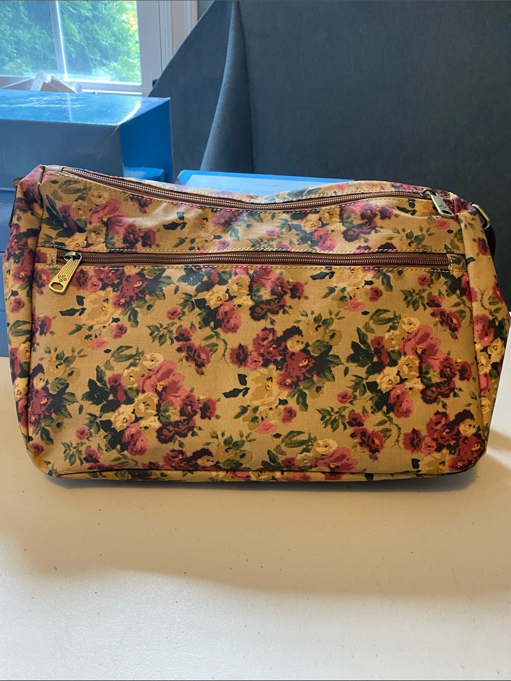 PATRICIA NASH COATED CANVAS SHOULDER BAG